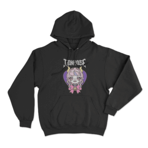 Ironmouse Chibi Heart Unisex Hoodie Black