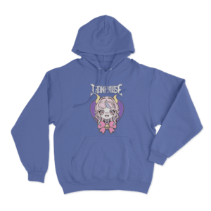 Ironmouse Chibi Heart Unisex Hoodie Blue