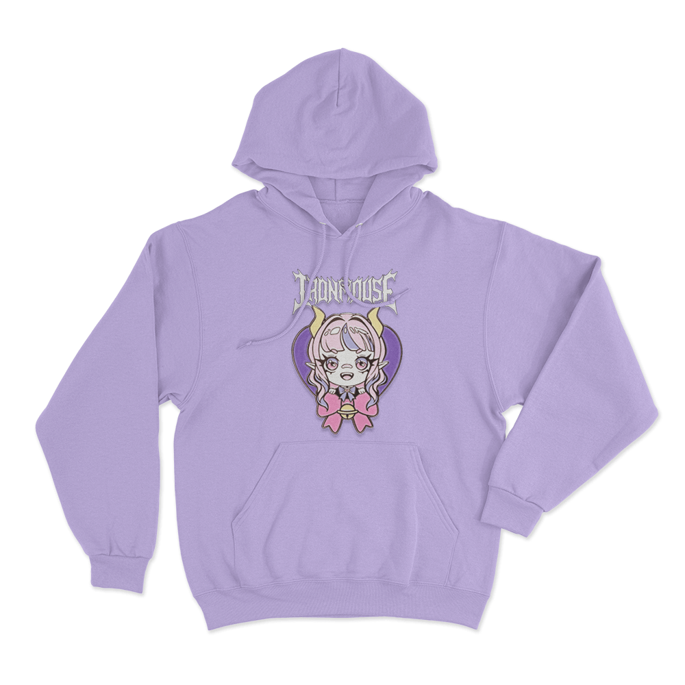 Ironmouse Chibi Heart Unisex Hoodie Purple Ironmouse Chibi Heart Unisex Hoodie Purple