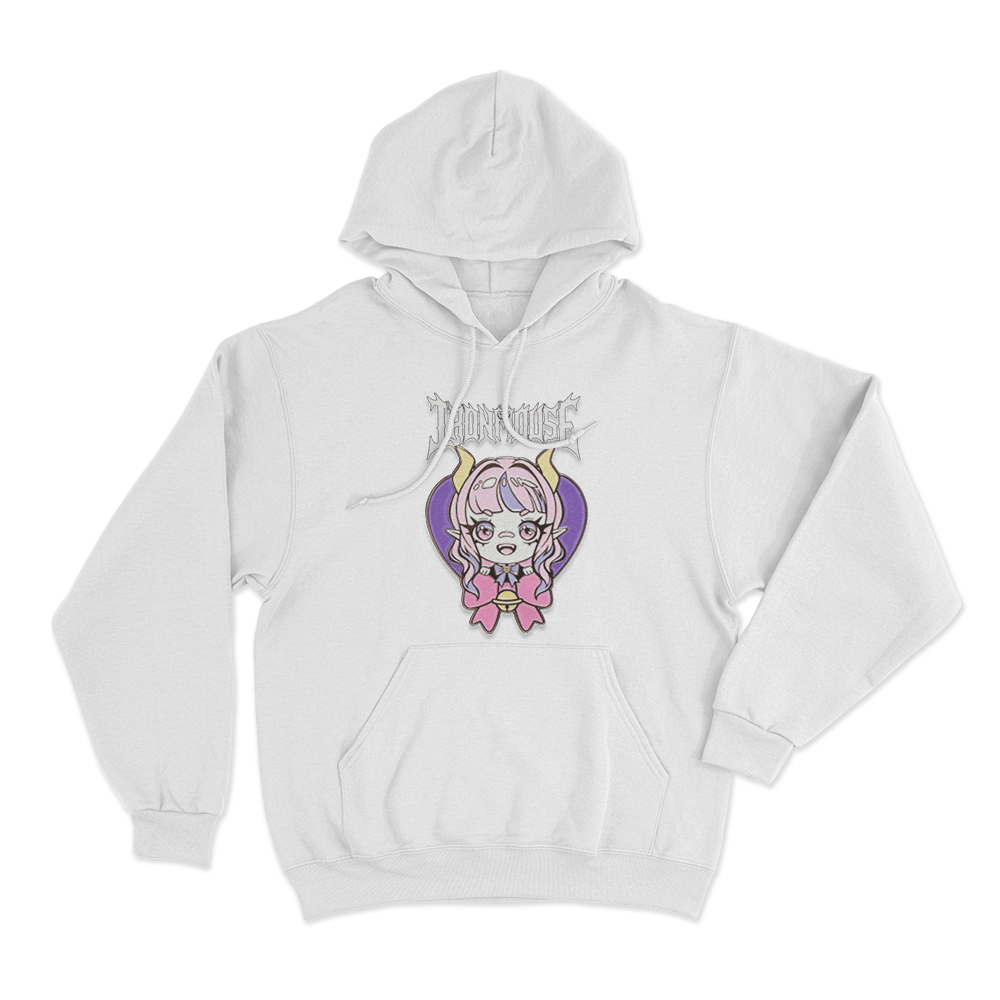 Ironmouse Chibi Heart Unisex Hoodie White Ironmouse Chibi Heart Unisex Hoodie White