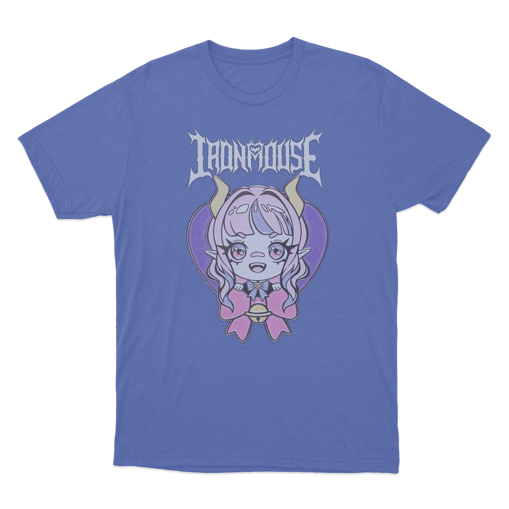 Ironmouse Chibi Heart Unisex T Shirt Blue Ironmouse Chibi Heart Unisex T Shirt Blue