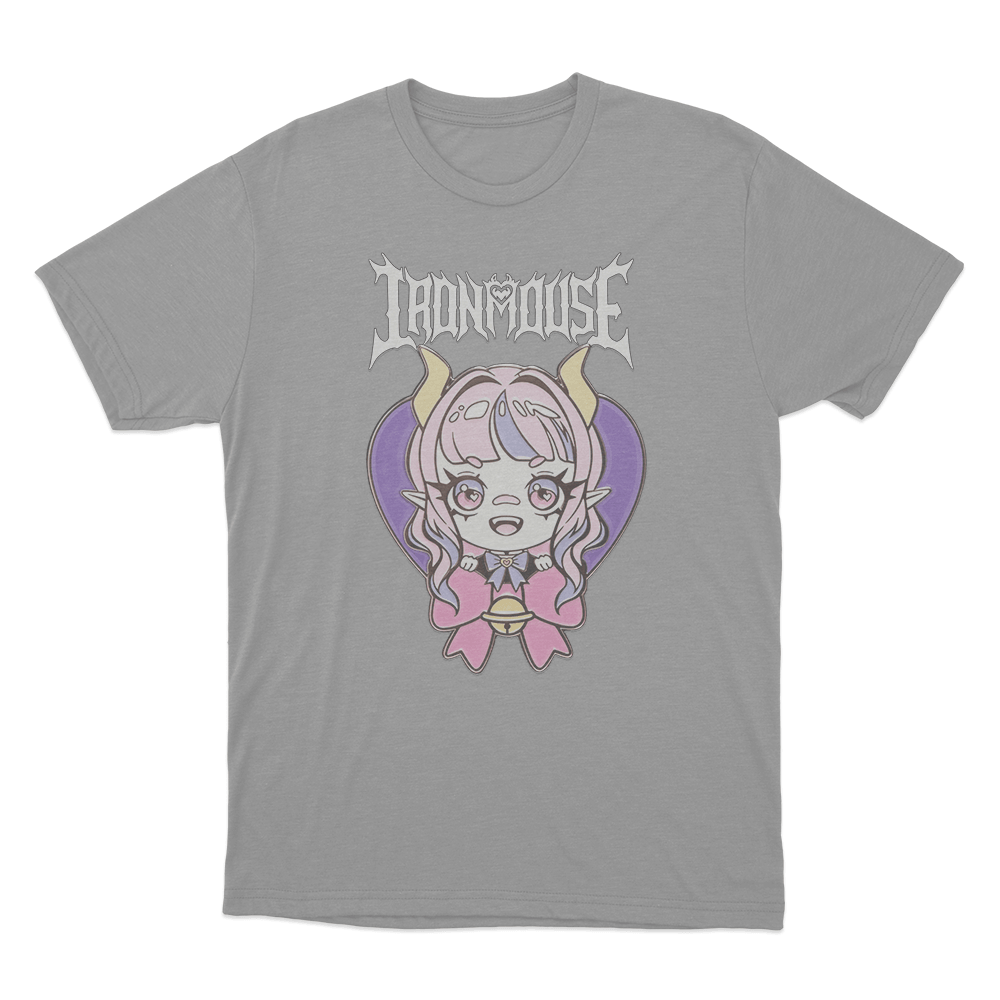 Ironmouse Chibi Heart Unisex T Shirt Grey Ironmouse Chibi Heart Unisex T Shirt Grey