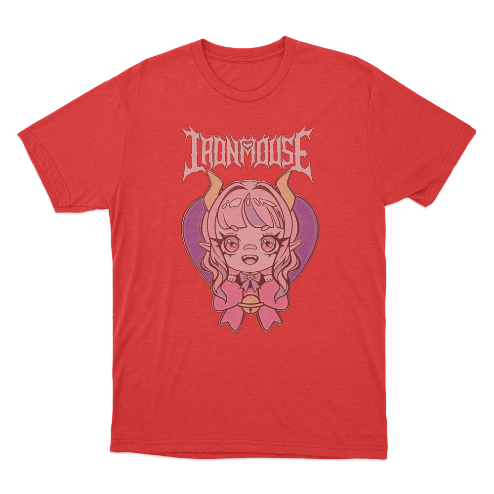 Ironmouse Chibi Heart Unisex T Shirt Red Ironmouse Chibi Heart Unisex T Shirt Red