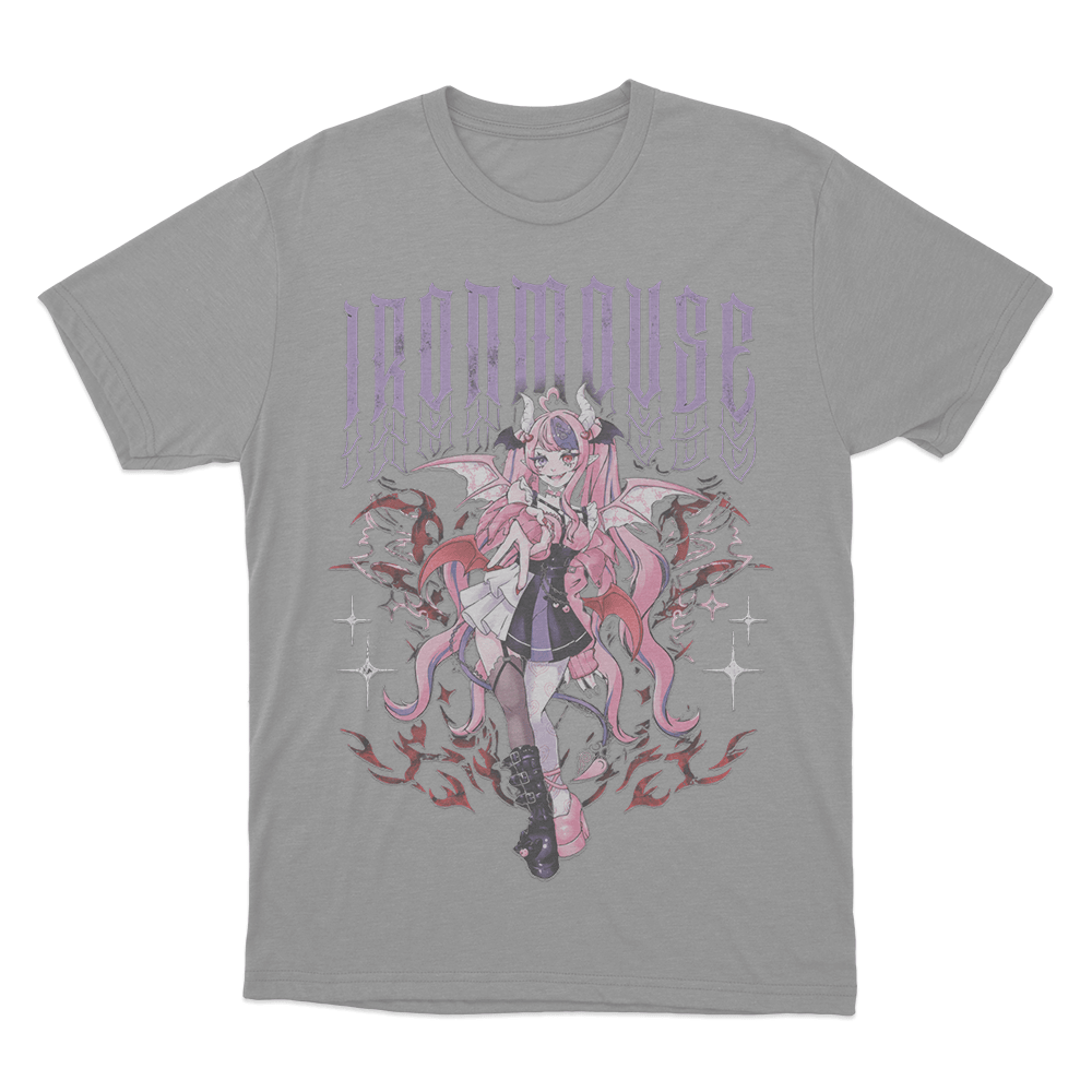 Ironmouse Demon Girl Unisex T Shirt Grey Ironmouse Demon Girl Unisex T Shirt Grey
