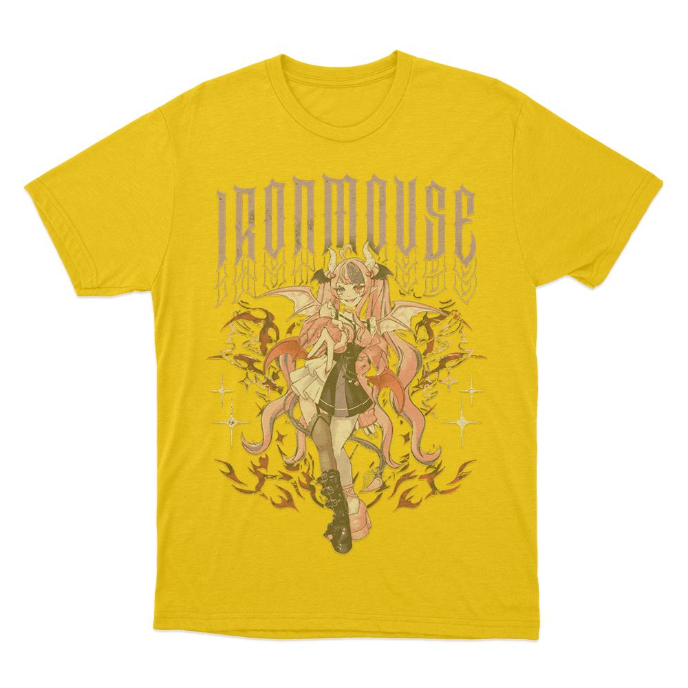 Ironmouse Demon Girl Unisex T Shirt Yellow Ironmouse Demon Girl Unisex T Shirt Yellow