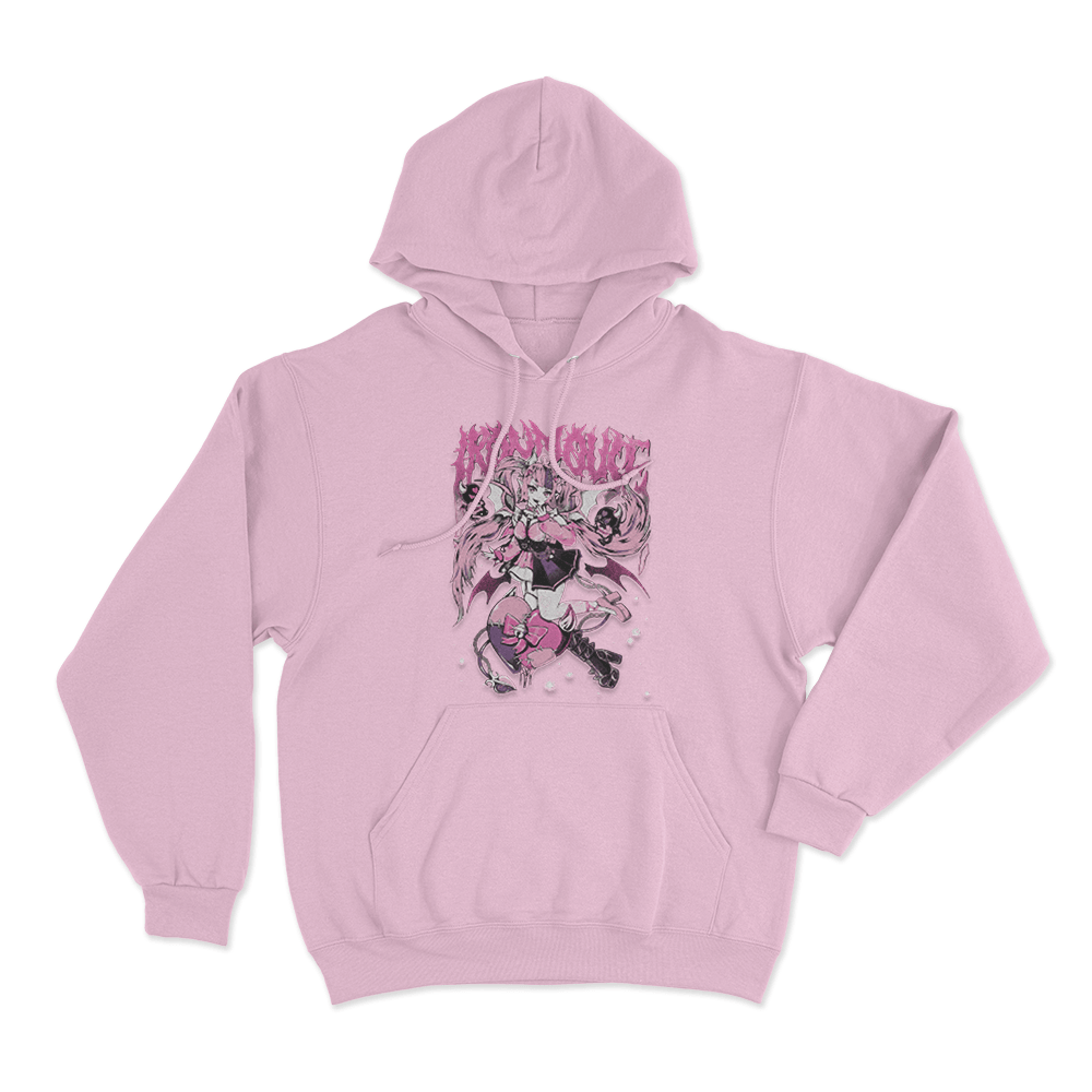 Ironmouse Portrait Metal Unisex Hoodie Pink Ironmouse Portrait Metal Unisex Hoodie Pink