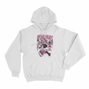 Ironmouse Portrait Metal Unisex Hoodie White